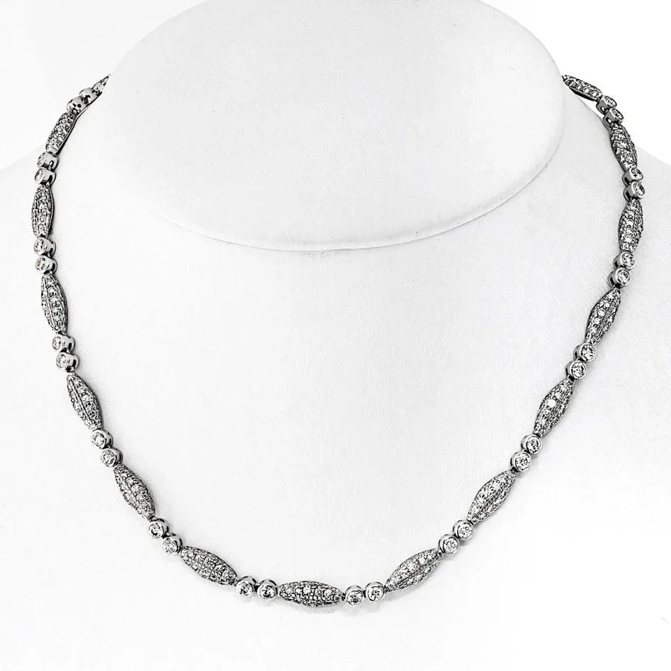 Graff 18K White Gold 15.75cttw Diamond Necklace — Laura Milman New York