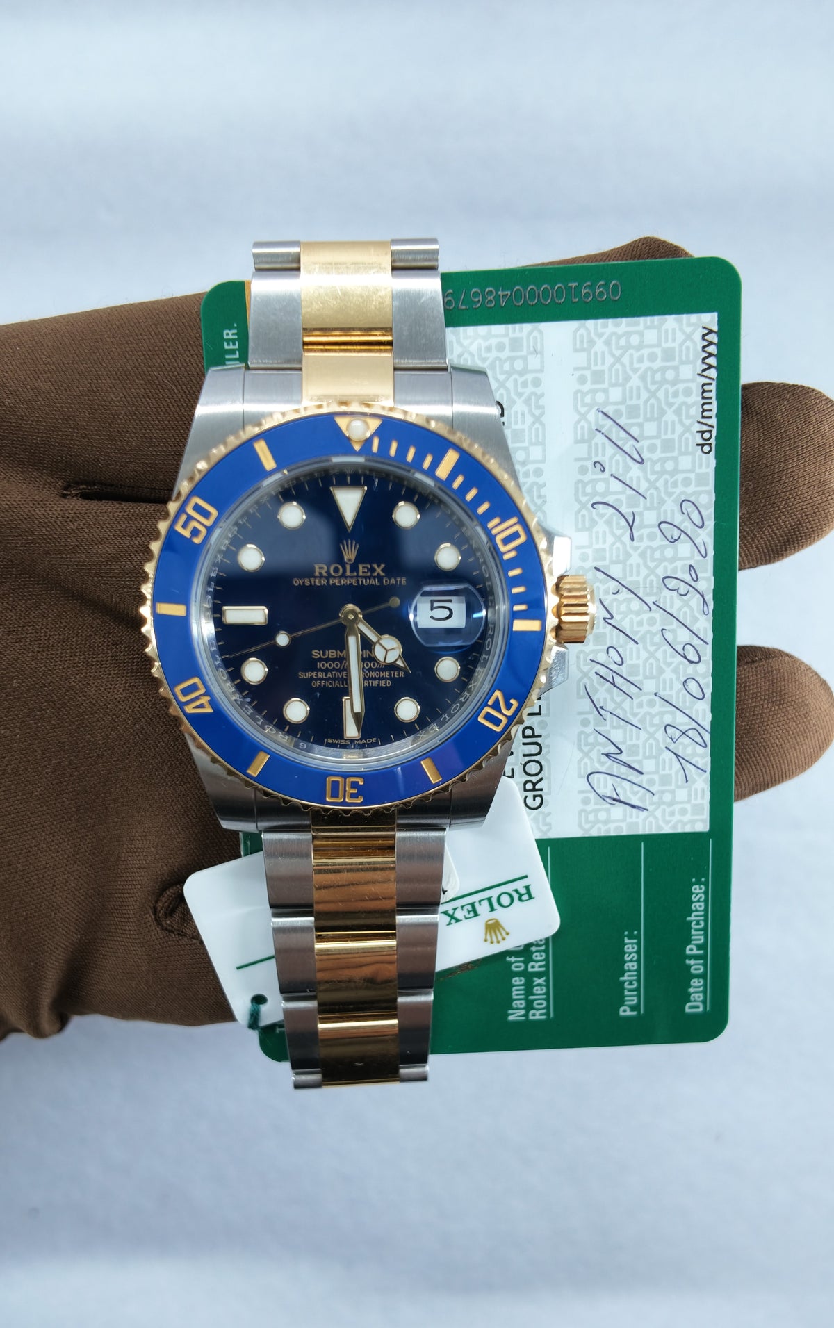 Pre-Owned Rolex Submariner Date 116613LB 40mm June 2020 — view 2 — Laura Milman New York