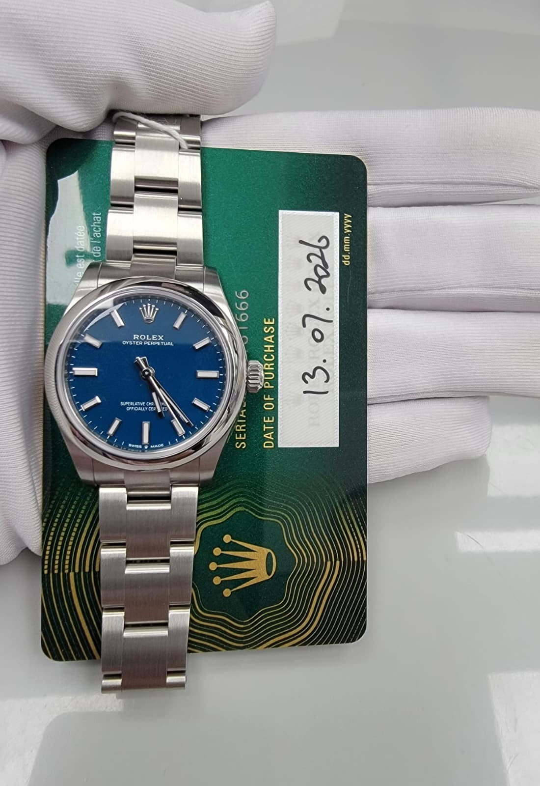Unworn Rolex Oyster Perpetual 277200 — view 2 — Laura Milman New York