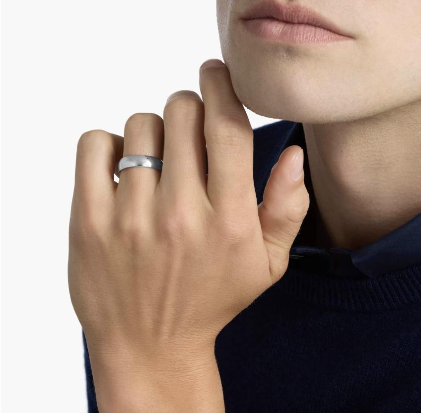 Matte Classic Brushed Wedding Ring in Platinum (6mm) Sizable