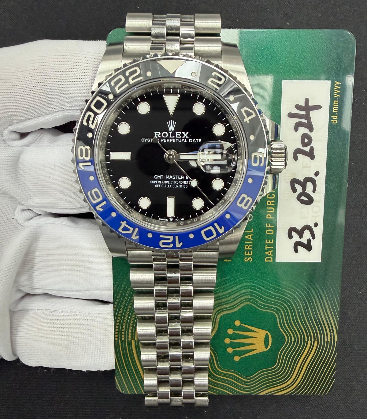 ROLEX GMT MASTER II 126710BLNR — view 3 — Laura Milman New York