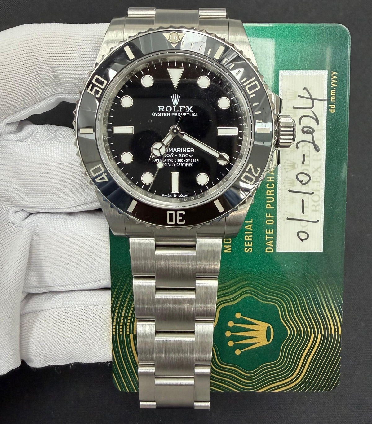 ROLEX SUBMARINER NO DATE 124060 — view 3 — Laura Milman New York