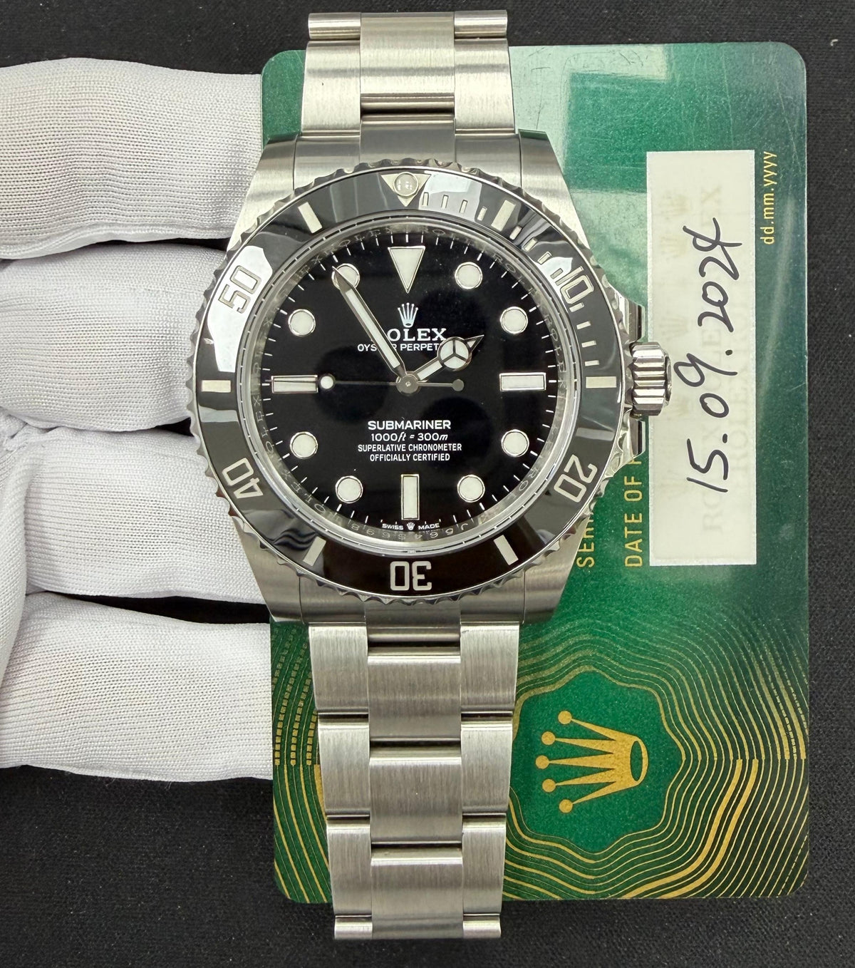 ROLEX SUBMARINER NO DATE 124060 — view 3 — Laura Milman New York