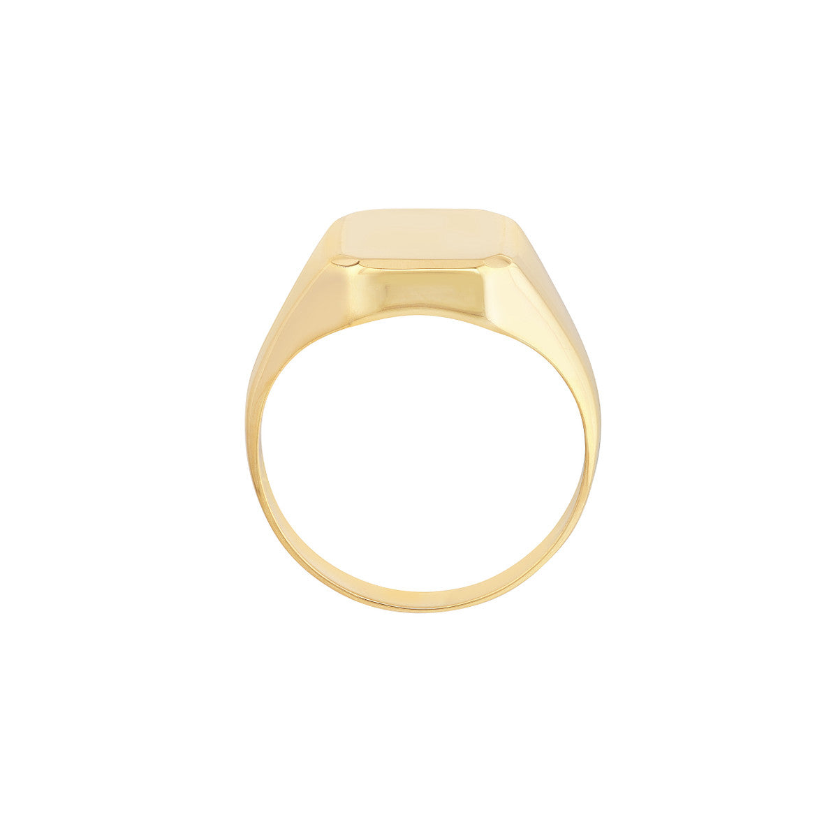 14K Gold Engravable Rectangle Signet Ring Sizable