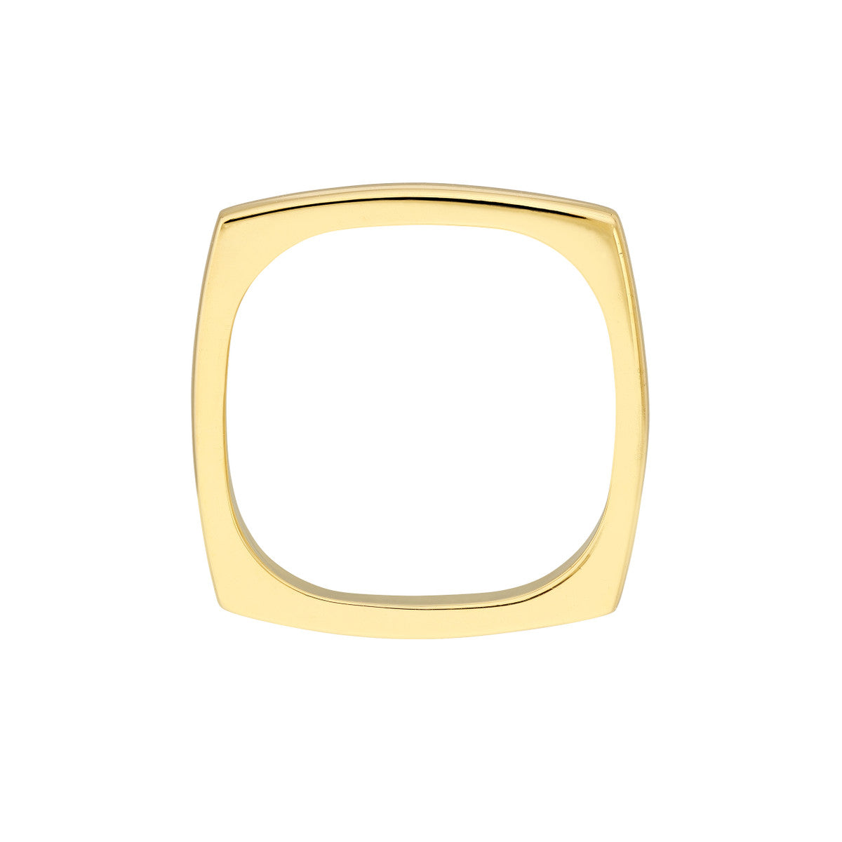 14K Gold Bold Square Stack Ring Sizable