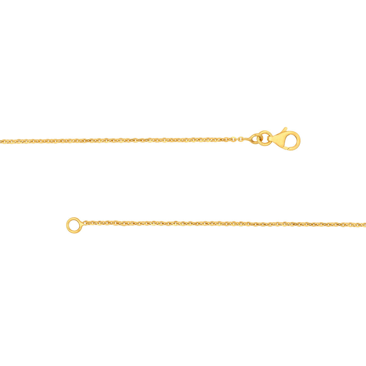 14K Gold Necklace Puff Art Teardrop Dome Necklace