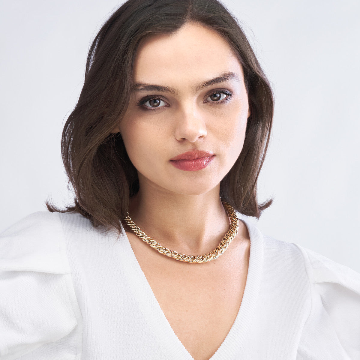 14K Gold Link Chain Twisted Cable Chain