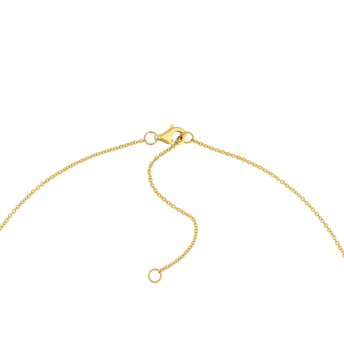 14K Gold Diamond Chain Necklace Diamond Pave Heart Necklace (1-1/5tcw)