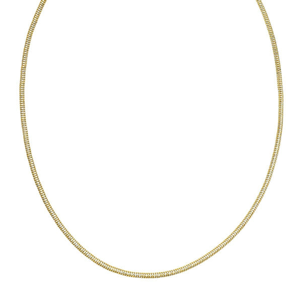 2.4mm Sparkle Snake Chain in Yellow Gold Plated Sterling Silver