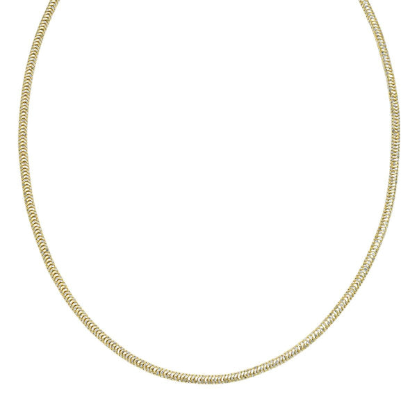 3mm Sparkle Snake Chain in Yellow Gold Plated Sterling Silver
