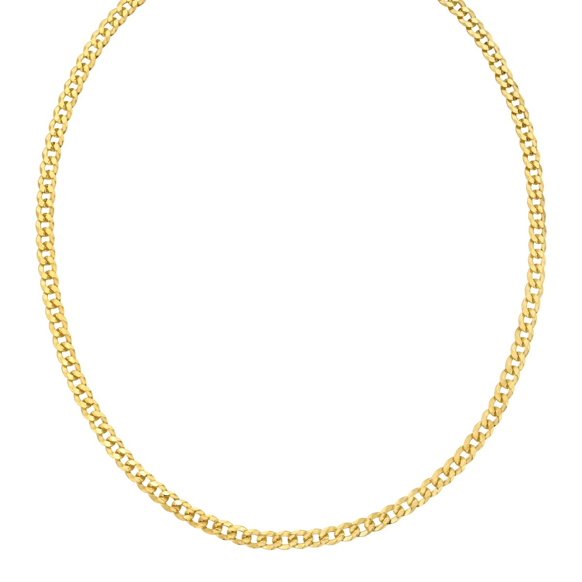5.3mm Comfort Curb Chain in 14K Yellow Gold Plated Sterling Silver — Laura Milman New York