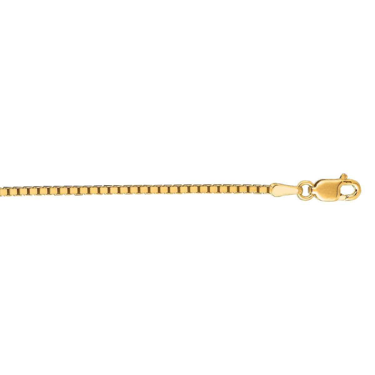 1.4mm Box Chain Necklace in 14K Yellow Gold — view 2 — Laura Milman New York