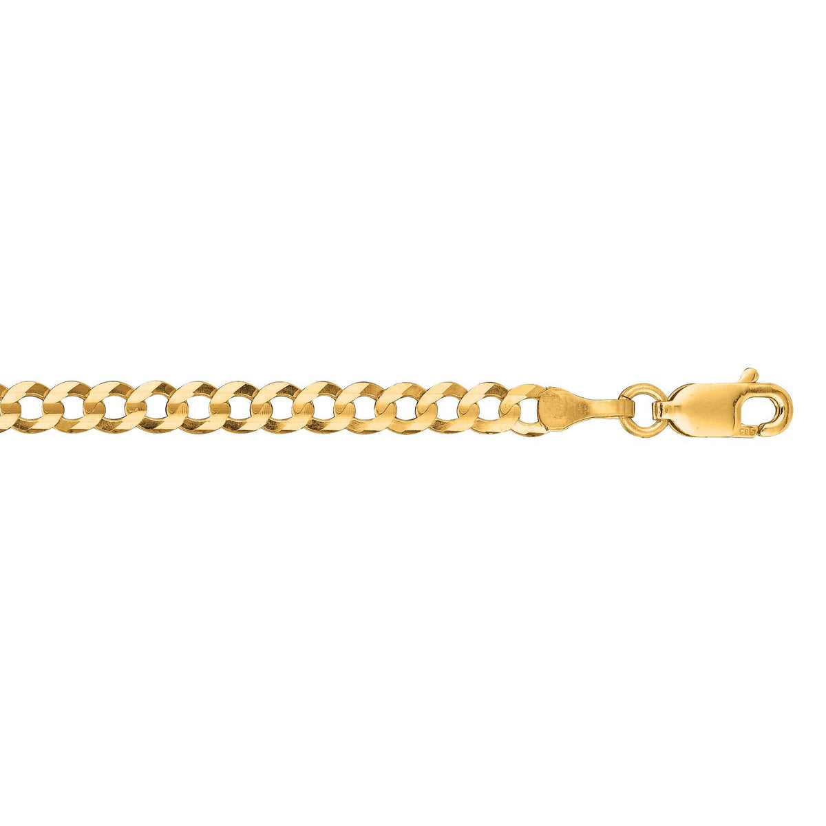 3.2mm Curb Chain Necklace in 14K Yellow Gold — view 2 — Laura Milman New York