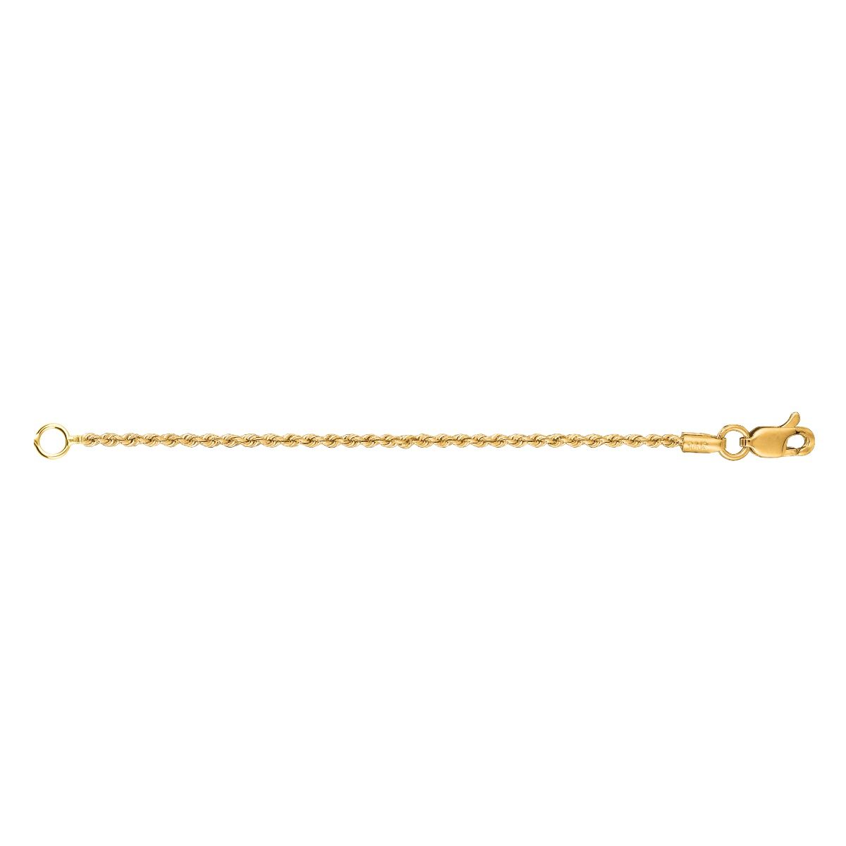 1.8mm Rope Chain Bracelet in 14K Yellow Gold — view 2 — Laura Milman New York