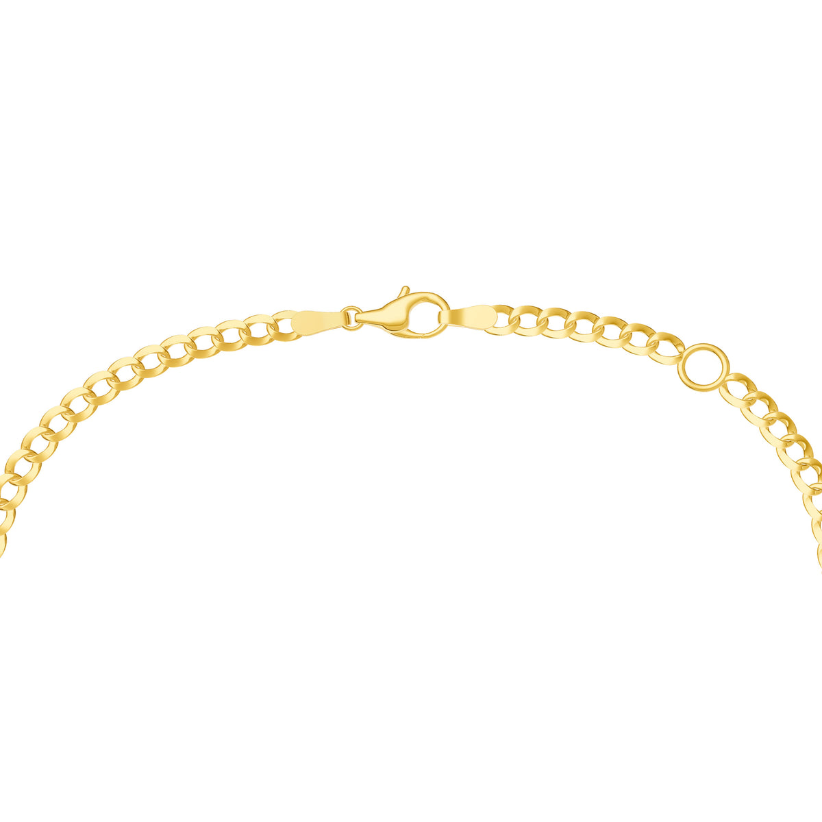 Emerald-Cut London Blue Topaz Curb Bracelet in Yellow Gold — view 3 — Laura Milman New York