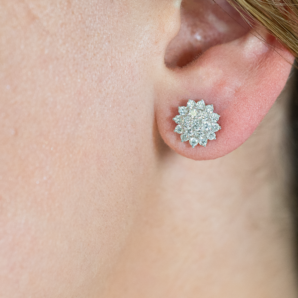Cluster Diamond Studs - Laura Milman New York