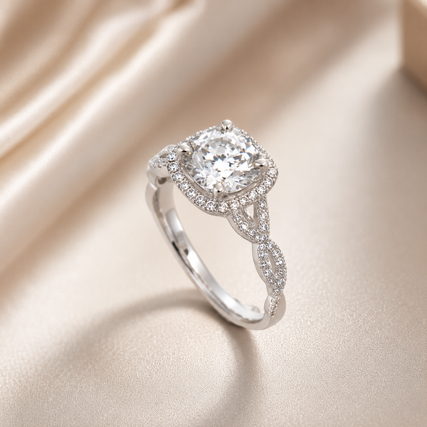Lab-Grown Diamond Halo Engagement Ring - Laura Milman New York