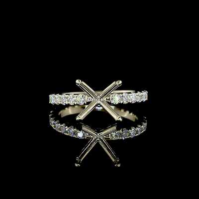 Hidden Halo Engagement Ring Setting in 14K White Gold – 0.40 CT — Laura Milman New York