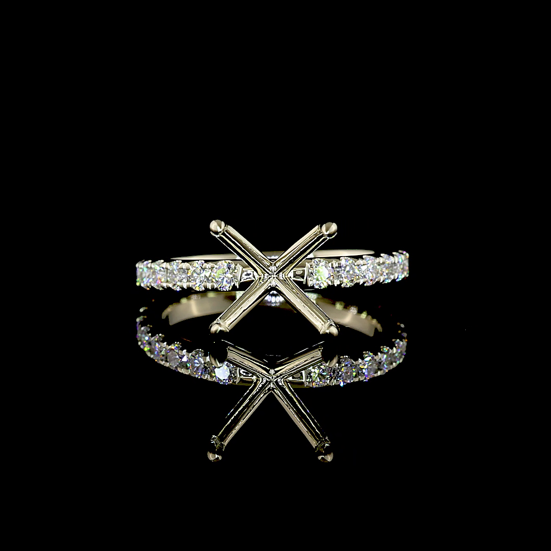 Hidden Halo Engagement Ring Setting in 14K White Gold – 0.40 CT — Laura Milman New York