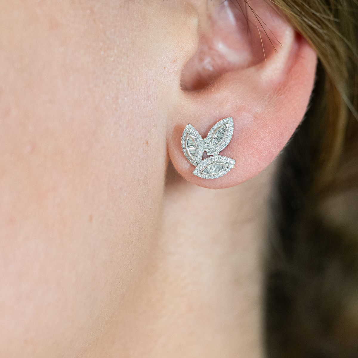 Leaf Diamond Studs - Laura Milman New York