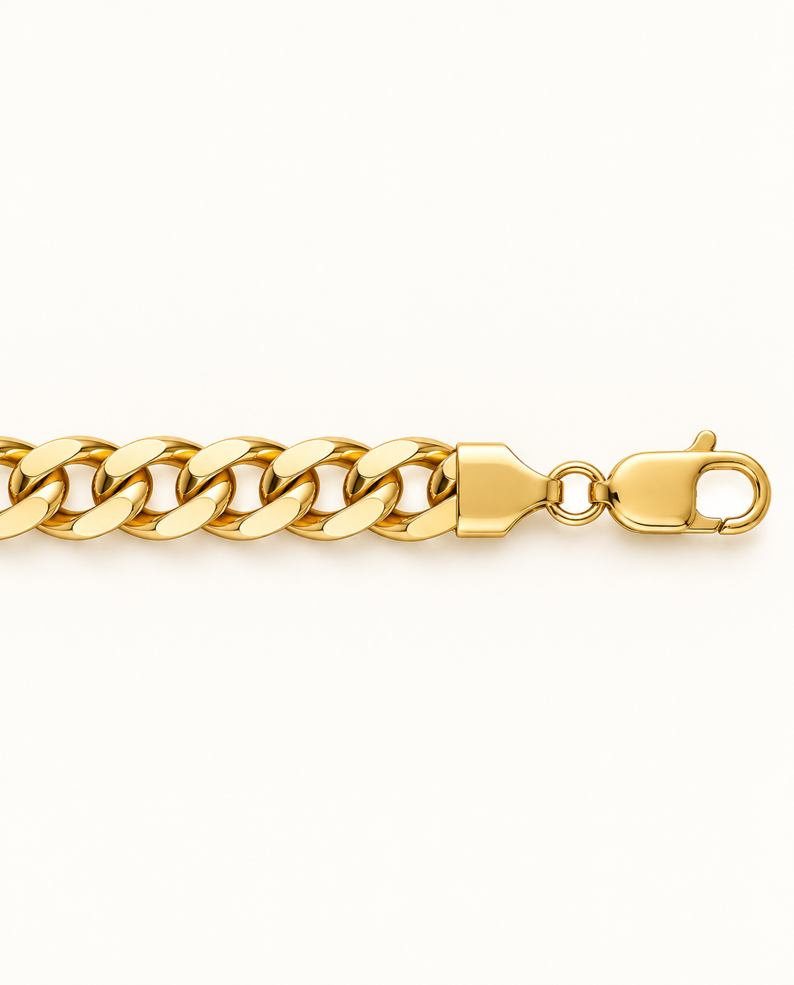 6mm Cuban Chain Bracelet in 14K Yellow Gold — detail view — Laura Milman New York