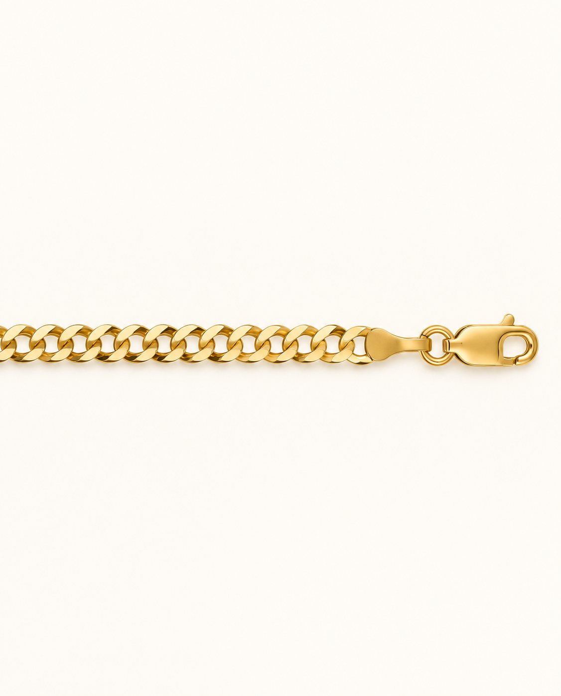 3.2mm Curb Chain Necklace in 14K Yellow Gold — detail view — Laura Milman New York