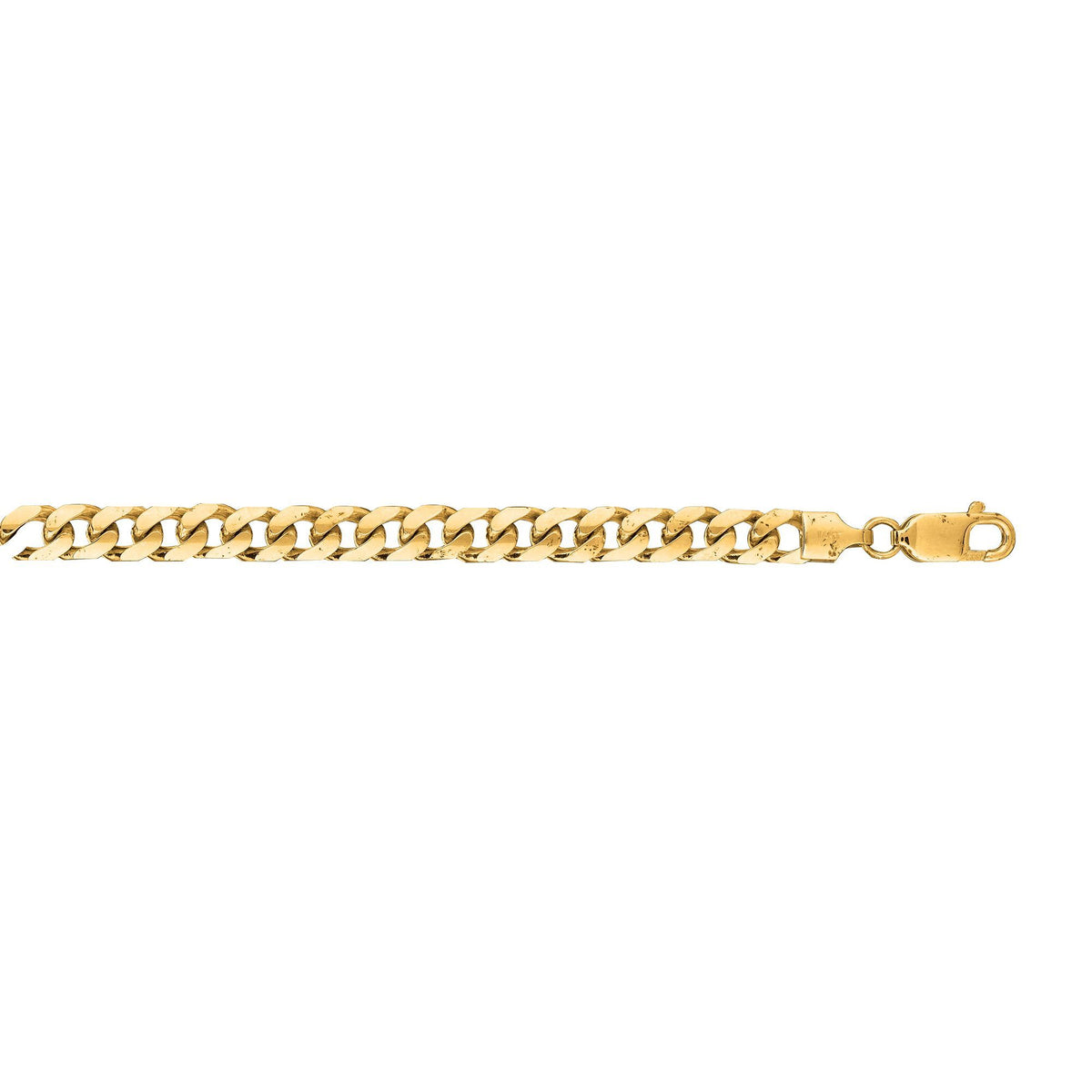 6mm Cuban Chain Bracelet in 14K Yellow Gold — view 2 — Laura Milman New York