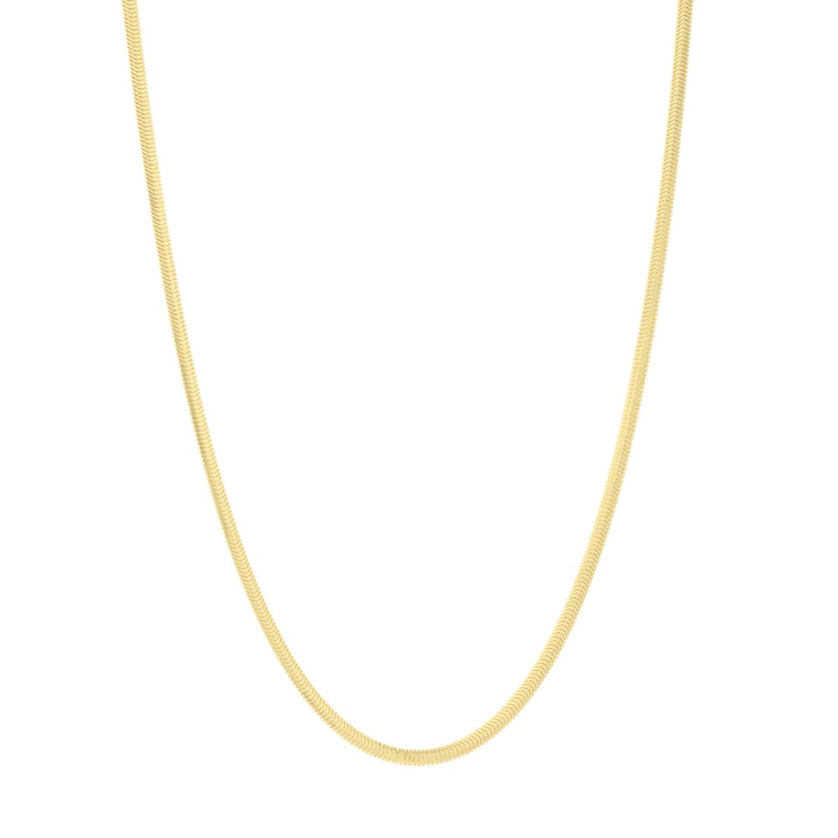 2.6mm Snake Chain Necklace in 14K Yellow Gold — view 2 — Laura Milman New York