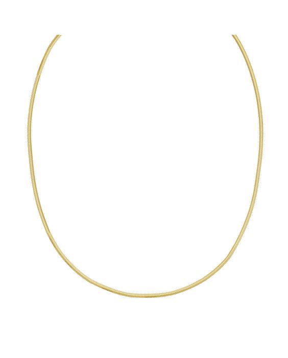 2mm Snake Chain Necklace in 14K Yellow Gold — Laura Milman New York