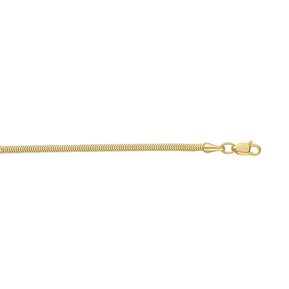 2mm Snake Chain Necklace in 14K Yellow Gold — view 4 — Laura Milman New York