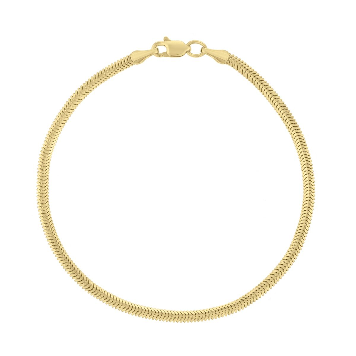 2.6mm Snake Chain Necklace in 14K Yellow Gold — view 4 — Laura Milman New York