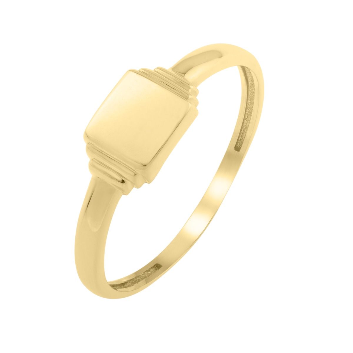 Mini Signet Ring in 14K Yellow Gold view 3 — Laura Milman New York