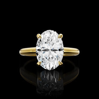 Round Hidden Halo Engagement Ring Setting in 18K Yellow Gold – 0.09 CT — Laura Milman New York