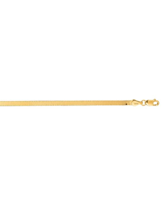 2.8mm Herringbone Chain Necklace in 14K Yellow Gold — Laura Milman New York