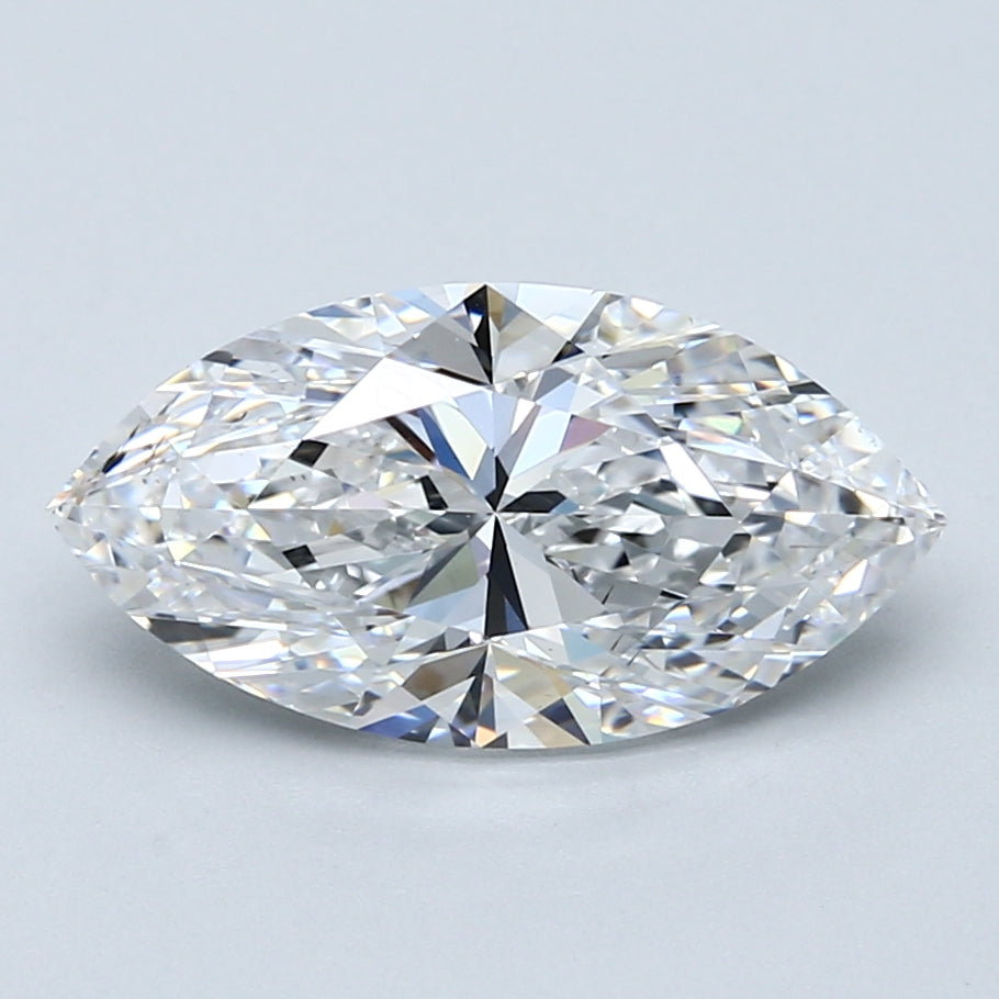 3.0ct Marquise Natural Diamond — D SI1, GIA Certified