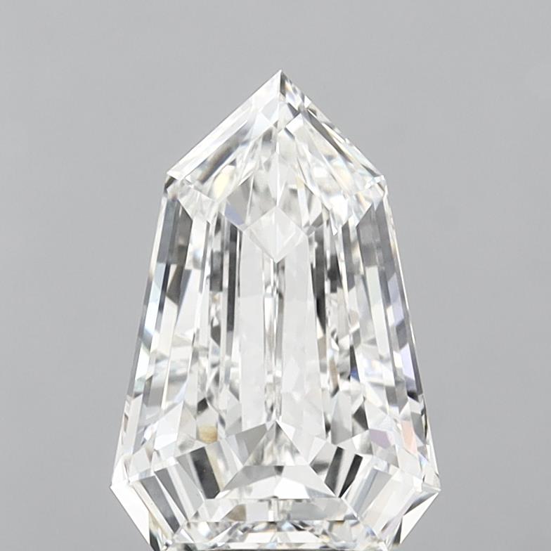 5.01ct Shield, F VVS2 — IGI