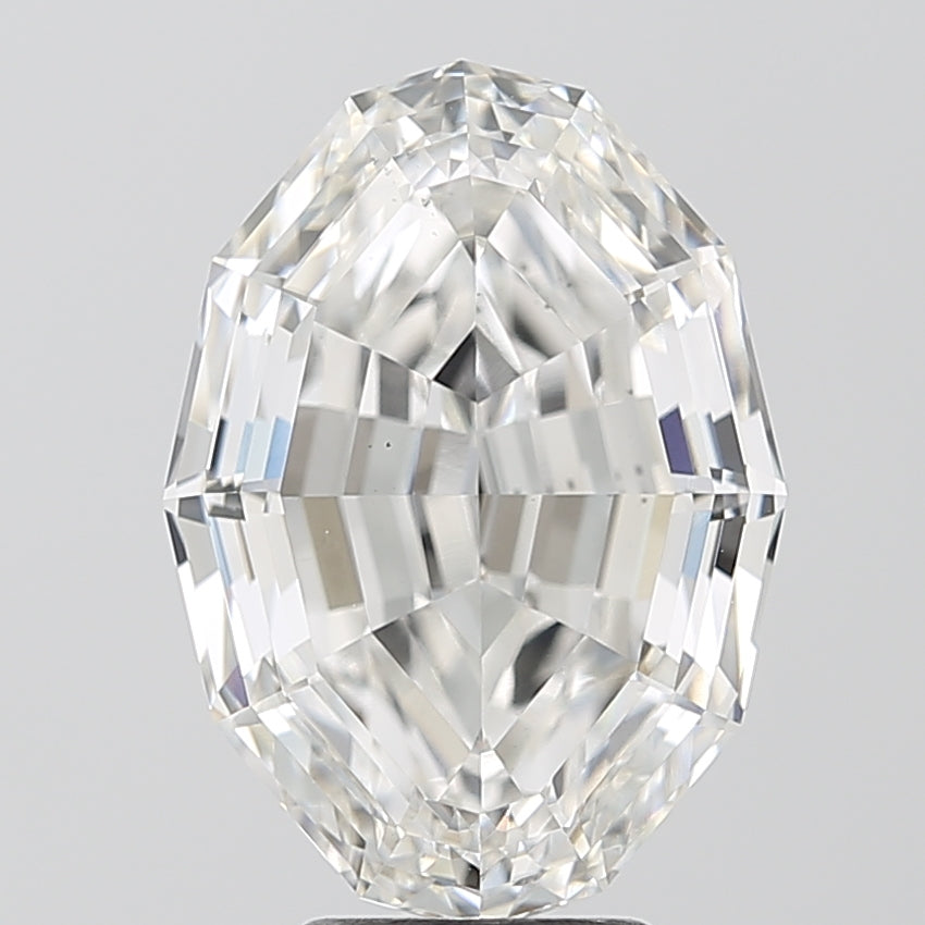 6.22ct Oval Step Cut, F VS1 — IGI