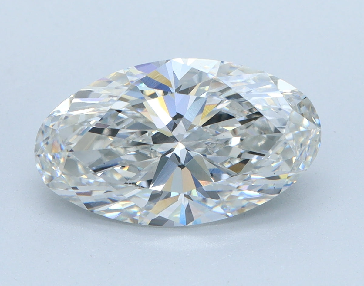 2.58ct Moval, F VS1 — IGI