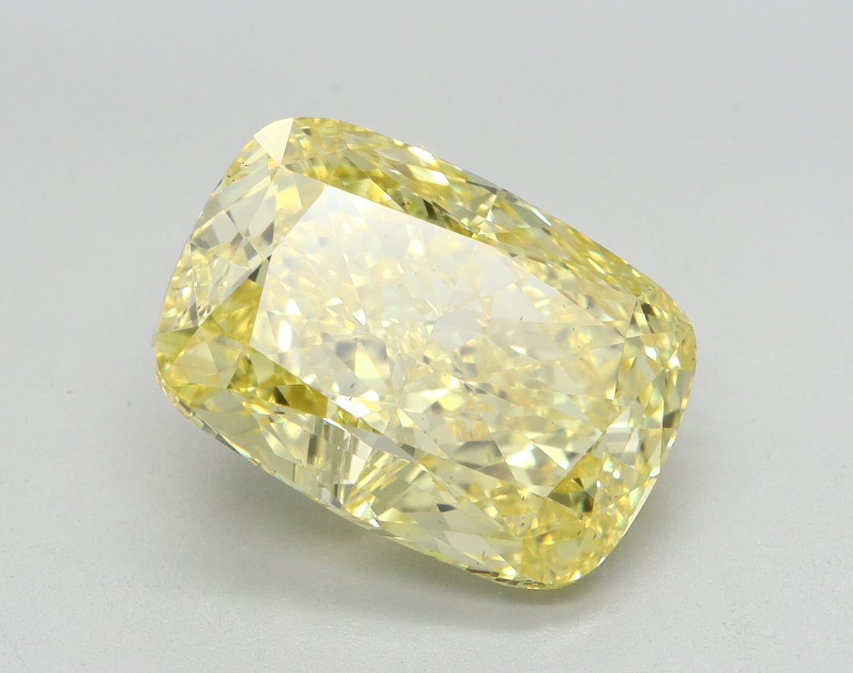 5.02ct Cushion Fancy Vivid Yellow Lab-Grown Diamond — VS2 | IGI
