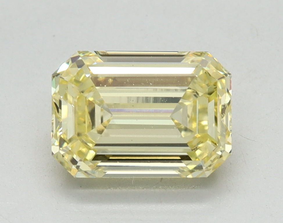 1.53ct Emerald Fancy Yellow Lab-Grown Diamond — VVS2 | IGI