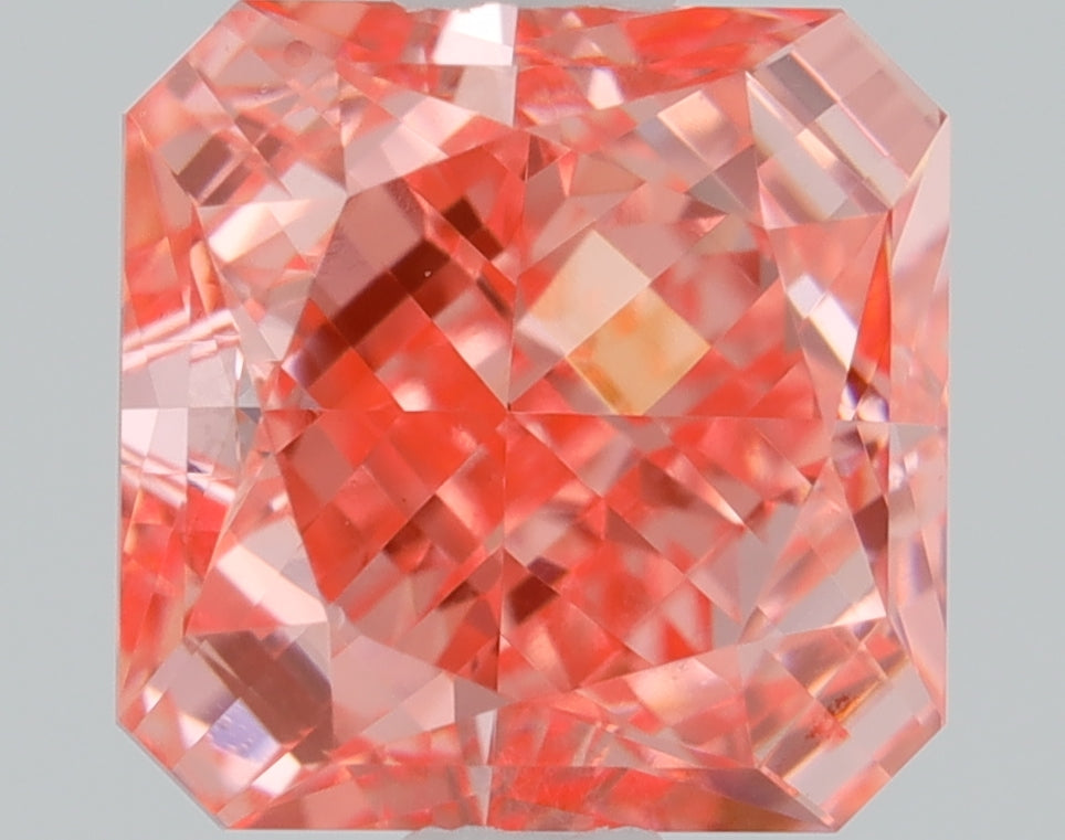 1.08ct Cushion Fancy Vivid Pink Lab-Grown Diamond — VS1 | IGI