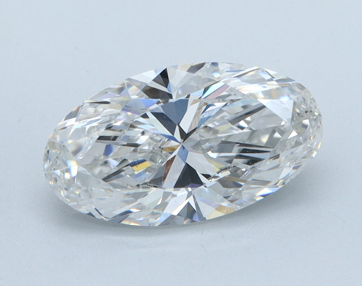 2.01ct Moval, F VS1 — IGI