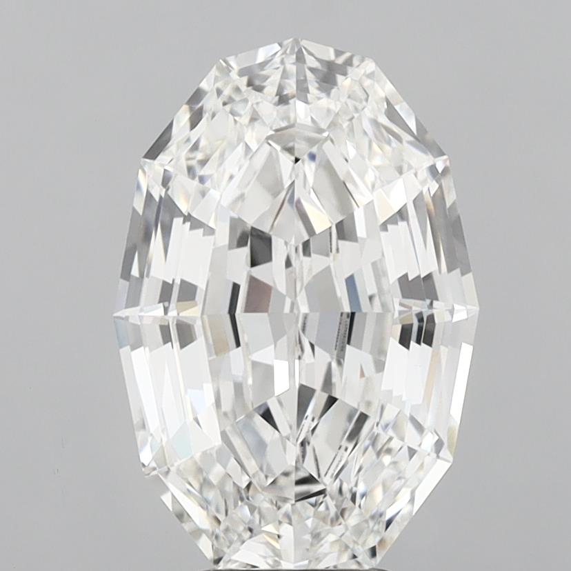 6.38ct Oval Step Cut, F VVS2 — IGI