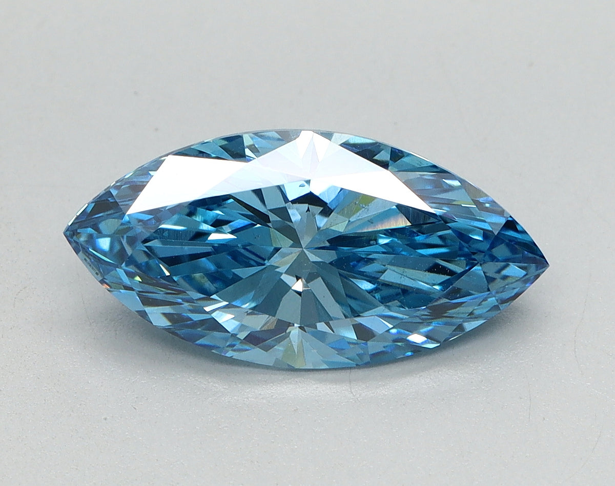 2.01ct Marquise Fancy Vivid Blue Lab-Grown Diamond — VS2 | IGI