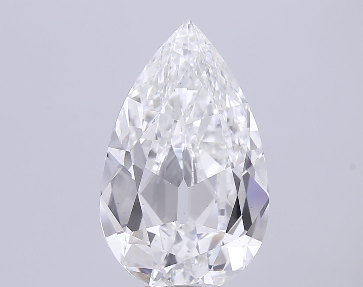 8.54ct Oldmine Pear Lab-Grown Diamond — F VS2, IGI Certified