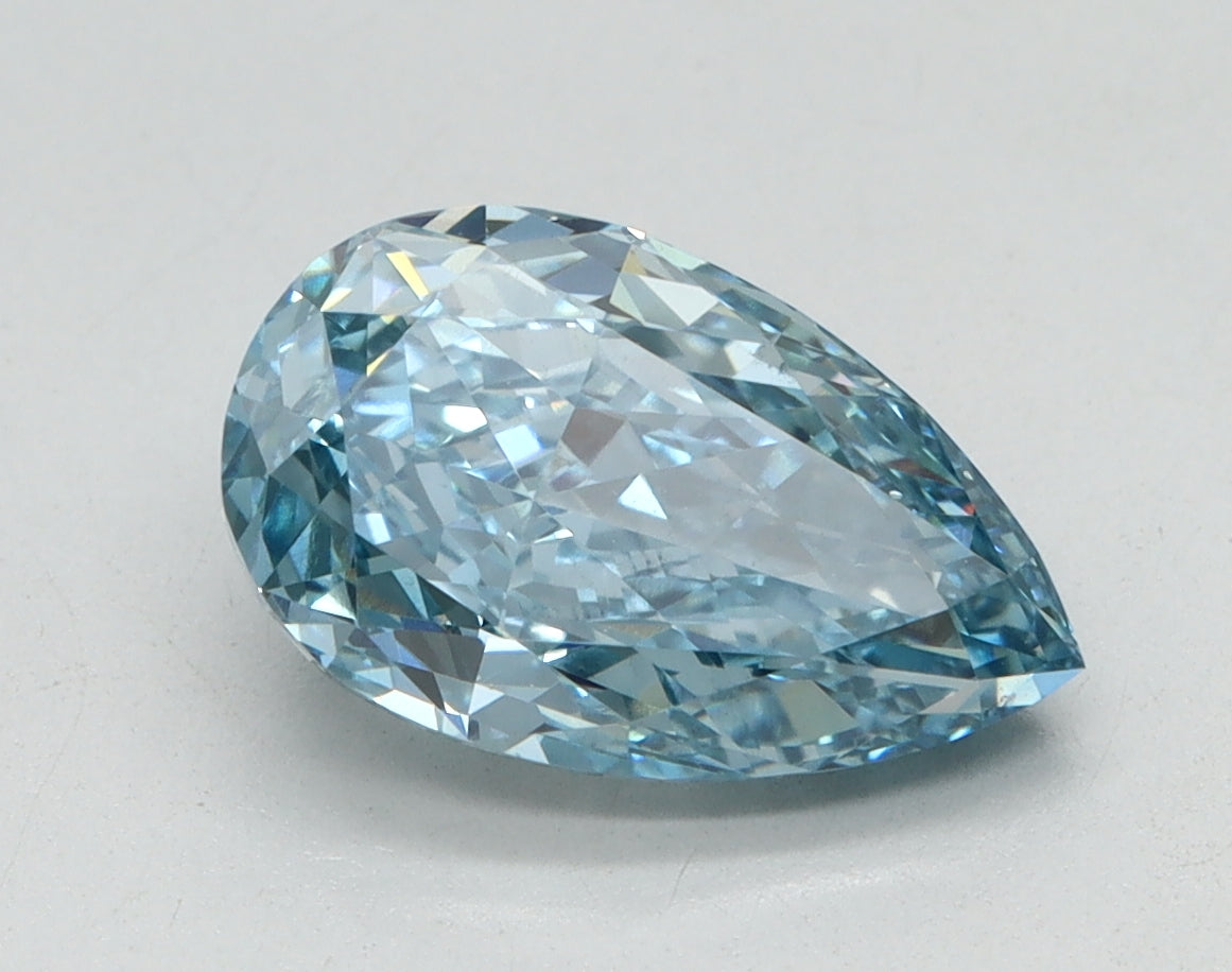 2.03ct Pear Fancy Vivid Blue Lab-Grown Diamond — VS1 | IGI