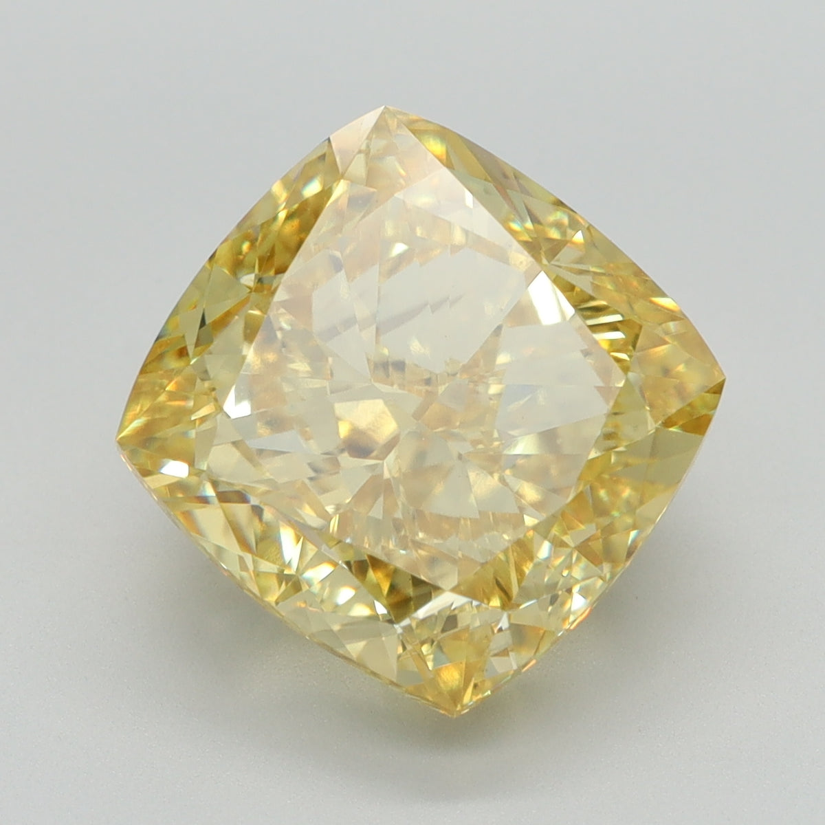 6.03ct Cushion Fancy Vivid Yellow Lab-Grown Diamond — VS1 | IGI