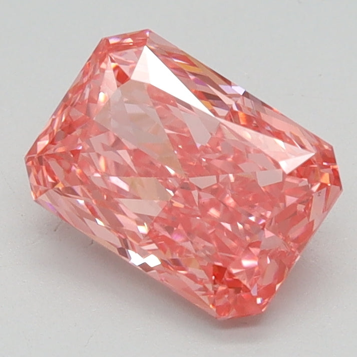1.26ct Radiant Fancy Vivid Pink Lab-Grown Diamond — VVS2 | IGI