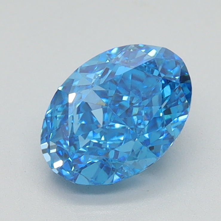 1.10ct Oval Fancy Vivid Blue Lab-Grown Diamond — VVS2 | IGI