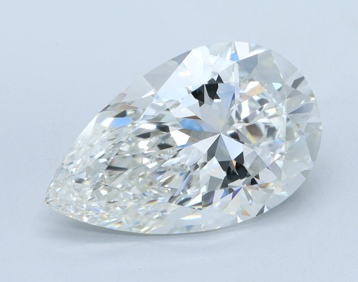5.09ct Pear, F VVS2 — IGI